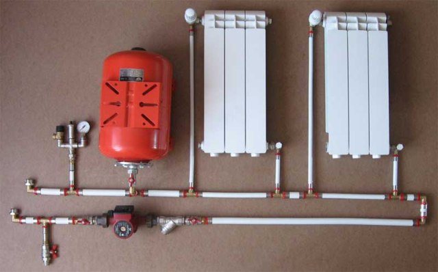 Calculation of the volume of the heating system