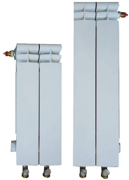 dimensions of aluminum radiators