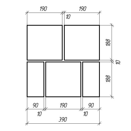 Sizes of masonry joints