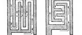 Smochin. 62. Circuite multi-turn: a - cu canale verticale; 6 - cu canale orizontale.