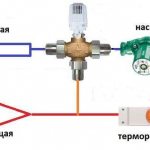 Scheme for connecting a three-way valve to the heating system