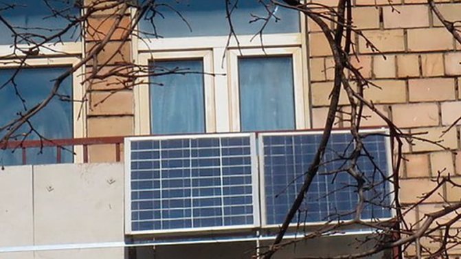 Zonnepanelen op het balkon