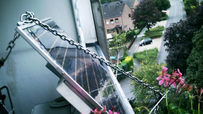 Zonnepanelen op het balkon