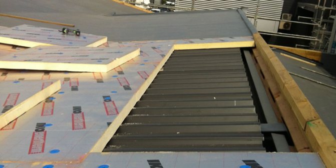 Warm flat roof