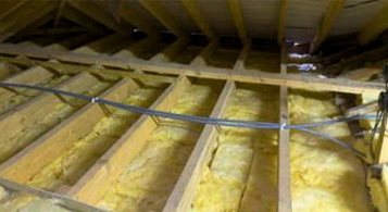 It is more efficient to carry out thermal insulation of the ceiling with a continuous layer.