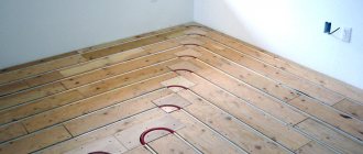 Warm floor under parquet