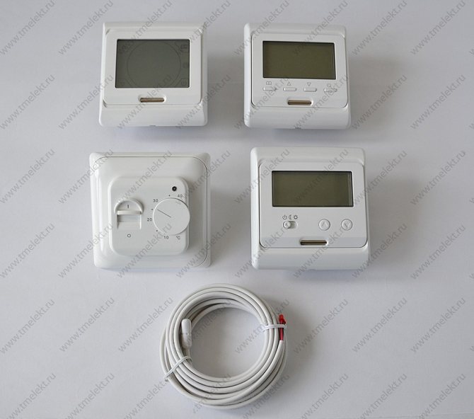 Thermostats for film underfloor heating: 70.26, E 31.116, E 51.716, E 91.716