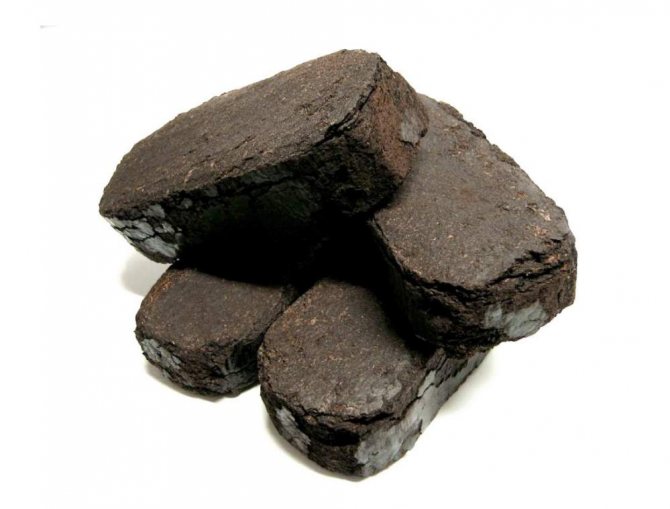 Peat briquettes