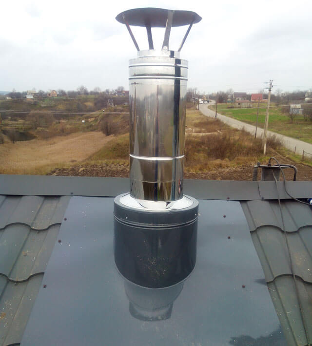 chimney pipes made of stainless steel sandwich