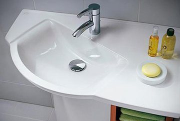 Lavabo da incasso ad angolo