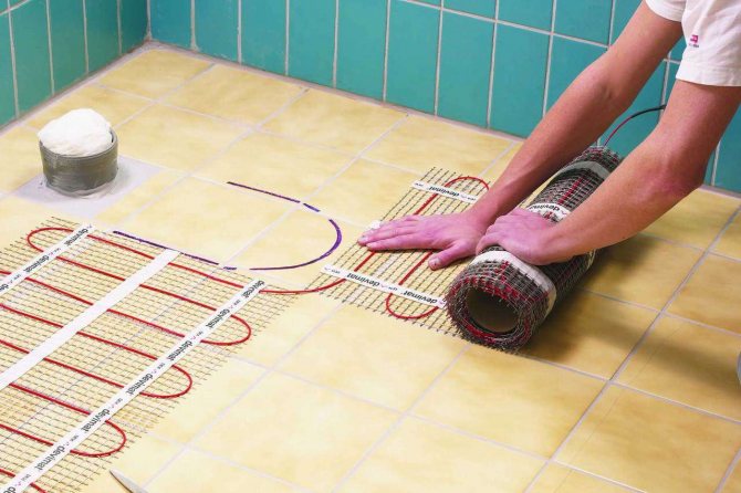 installation of underfloor heating mats