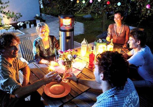 En infraröd lampa för en sommarbostad, som också värms upp - det här är ganska bekvämt