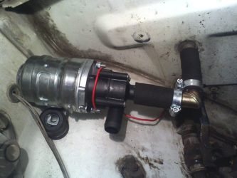 Installation of an additional pump in the car heating system