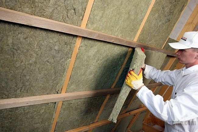 installation of slabs in the attic