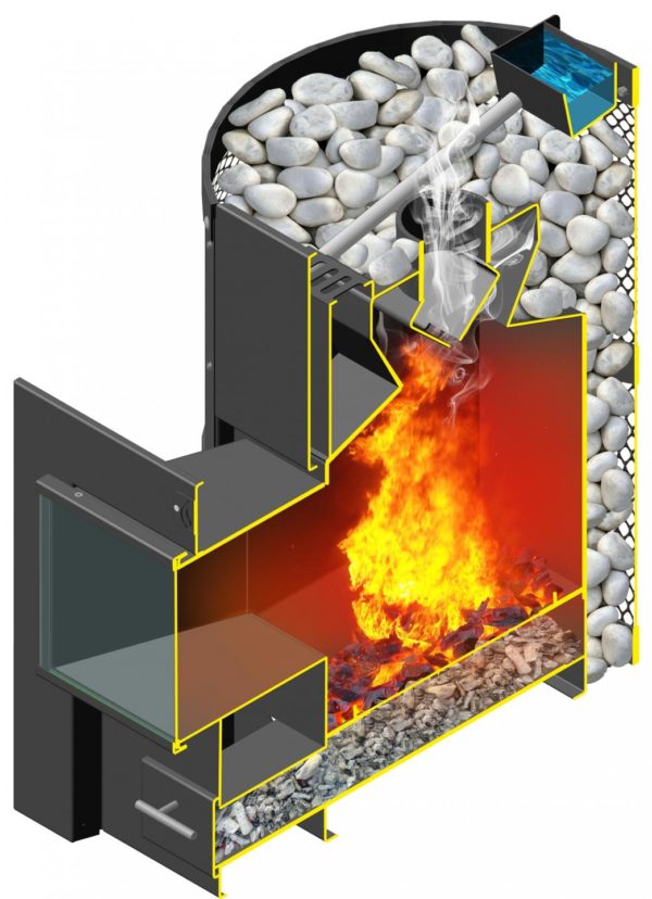 Ang aparato ng pugon na may generator ng singaw