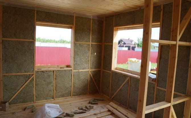 Insulation of the walls of a wooden house from the inside