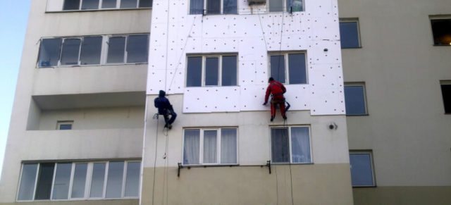 Insulation of walls from the outside under plaster