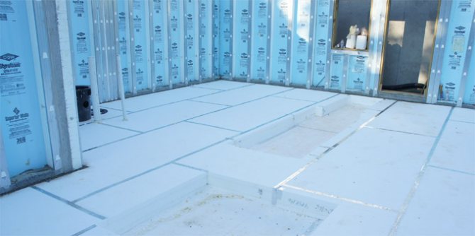 insulation for warm water floor