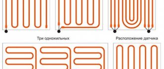 Underfloor heating cable laying options