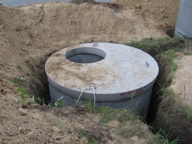 Cesspool made of concrete rings