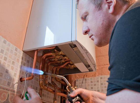 replacing the gas boiler in the house